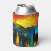 山の夕日 缶クーラー (缶正面)