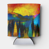 山の夕日 缶クーラー (正面)