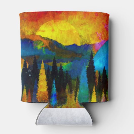 山の夕日 缶クーラー (裏面)