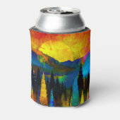 山の夕日 缶クーラー (缶裏面)