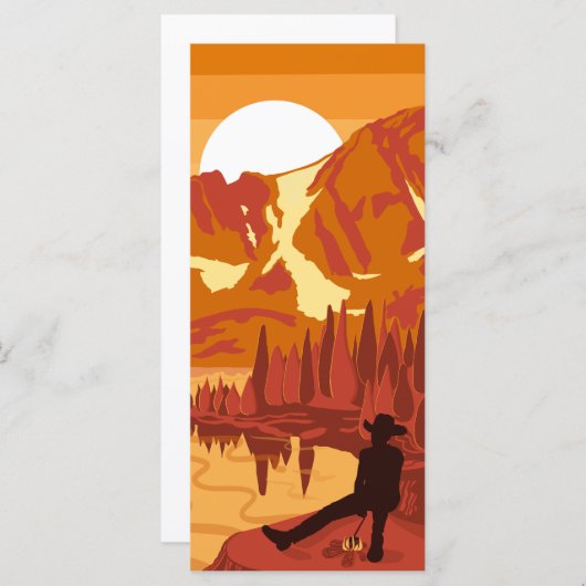 山の夕暮れのカウボーイ (正面/裏面)