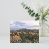 山の多い秋の森の写真、山々、 シーズンポストカード (スタンド正面)