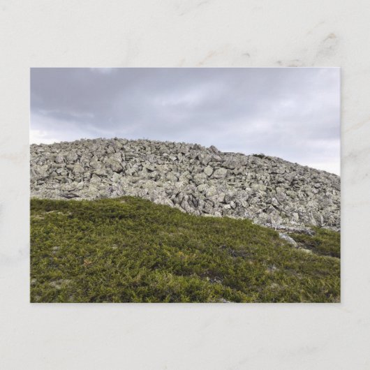 山の多い秋の森の写真、山々、 シーズンポストカード (正面)