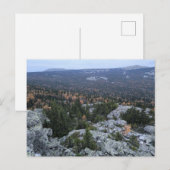 山の多い紅葉の森の写真、山々、 シーズンポストカード (正面/裏面)