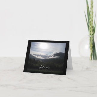 山の夜明けちょうどノート カード