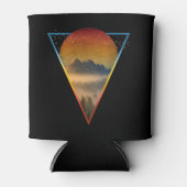 山の夜明けの自然の夕焼けの風景 缶クーラー (正面)