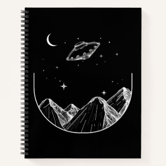 山の夜空UFO ノートブック