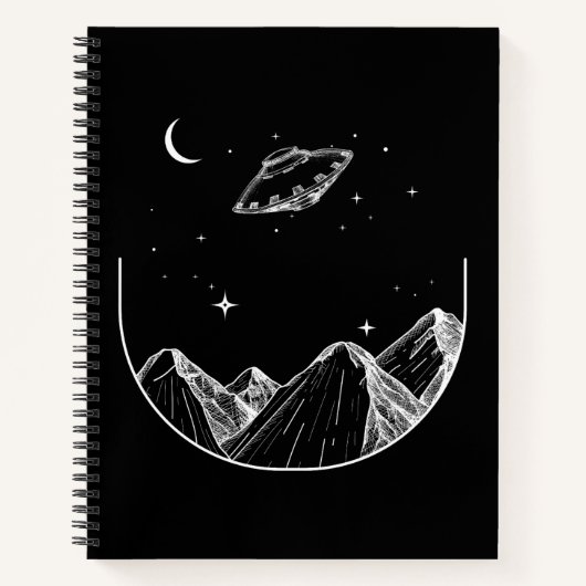山の夜空UFO ノートブック (正面)