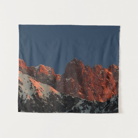 山の太陽の最後の光 タペストリー (正面(横))