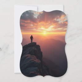 山の威厳のある頂上から見る日の出