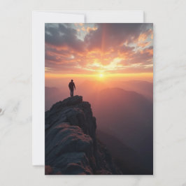 山の威厳のある頂上から見る日の出 セーブザデート