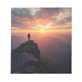 山の威厳のある頂上から見る日の出 ノートパッド