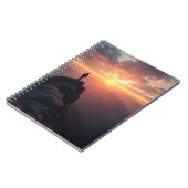 山の威厳のある頂上から見る日の出 ノートブック (左側)