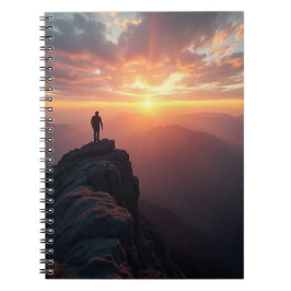 山の威厳のある頂上から見る日の出 ノートブック