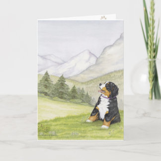 山の子犬 カード