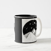 山の宇宙コーヒーマグブラック ツートーンマグカップ (正面右)