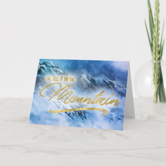 山の宗教的なクリスマスにそれを伝えに行く シーズンカード (正面)