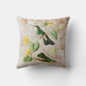 山の宝石のハチドリのヴィンテージのグランジな枕 クッション (裏面)