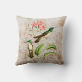 山の宝石のハチドリのヴィンテージのグランジな枕 クッション (裏面)