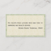 山の宝石のハチドリパーソナライズな媒体カード 名刺 (裏面)