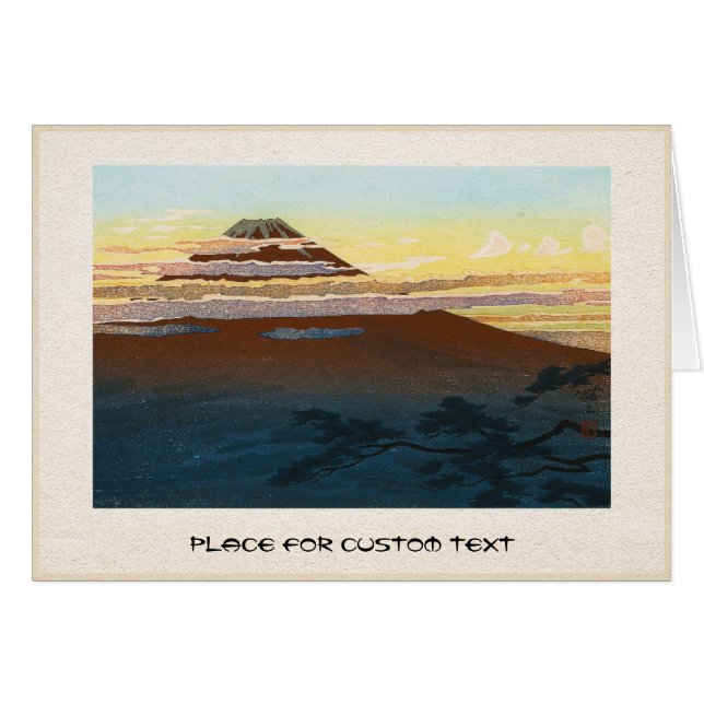 山の富士のクールな日本日没は景色を曇らせます (正面横)