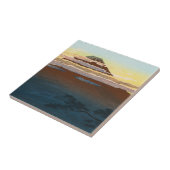 山の富士のクールな日本日没は景色を曇らせます タイル (側面)