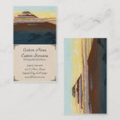 山の富士のクールな日本日没は景色を曇らせます 名刺 (正面/裏面)