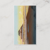 山の富士のクールな日本日没は景色を曇らせます 名刺 (裏面)