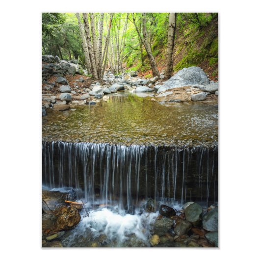 山の小川の滝 – 自然の風景プリント フォトプリント (正面)