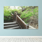 山の小道を登る キャンバスプリント (インサイチュ (ウッドフロア))