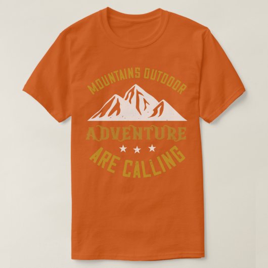 山の山の冒険が呼び出している Tシャツ (デザイン正面)