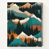 山の峰と木 ノートブック (裏面)