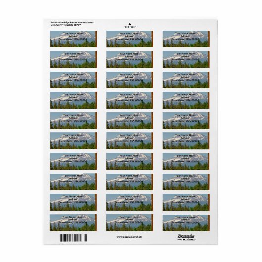 山の差出人住所ラベル ラベル (フルシート)