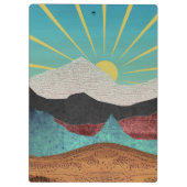 山の幻想的な日の出 クリップボード (裏面)