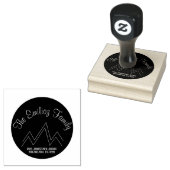 山の循環名モノグラムのの住所 ラバースタンプ (押印)