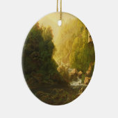 山の急流、c.1820-30 (キャンバスの油) セラミックオーナメント (右)