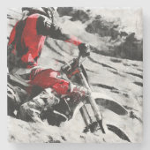山の所有 – Motocross Dirt-Bike Racer ストーンコースター (正面)