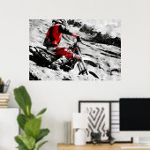 山の所有 – Motocross Dirt-Bike Racer ポスター (ホームオフィス)