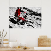 山の所有 – Motocross Dirt-Bike Racer ポスター (キッチン)