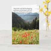 山の挨拶状 カード (黄色い花)