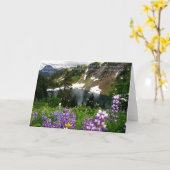 山の挨拶状 カード (黄色い花)