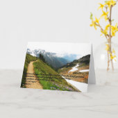 山の挨拶状 カード (黄色い花)