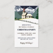 山の教会、クリスマスパーティーのチケット招待状 エンクロージャーカード (正面)