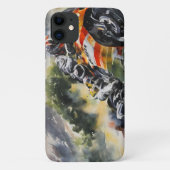 山の斜面を曲がりくねったバイク Case-Mate iPhoneケース (裏面)