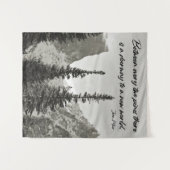 山の新しい世界への入り口 タペストリー (正面(横))