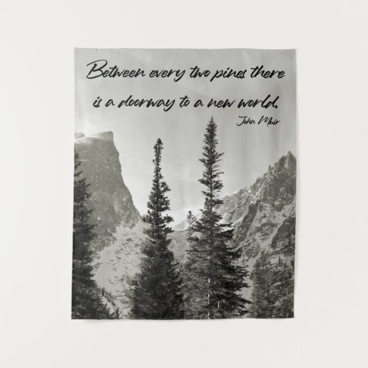 山の新しい世界への入り口 タペストリー (正面)