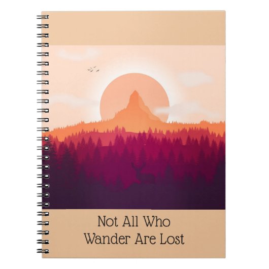 山の日の出ではない誰がノートを歩き回る ノートブック (正面)