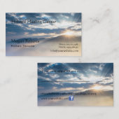 山の日の出の太陽光線の名刺の破烈 予約カード (正面/裏面)