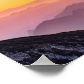 山の日の出の平和カラフル感動的 ポスター (角)