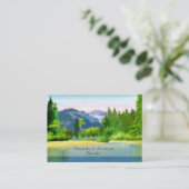 山の日の出場面ファインアートの名刺 名刺 (スタンド正面)